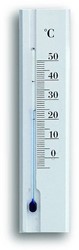 TFA Binnenthermometer analoog van beukenhout - Wit